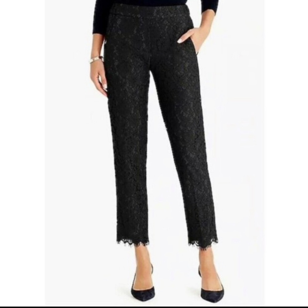 J Crew lace pants. Black Sz 12
